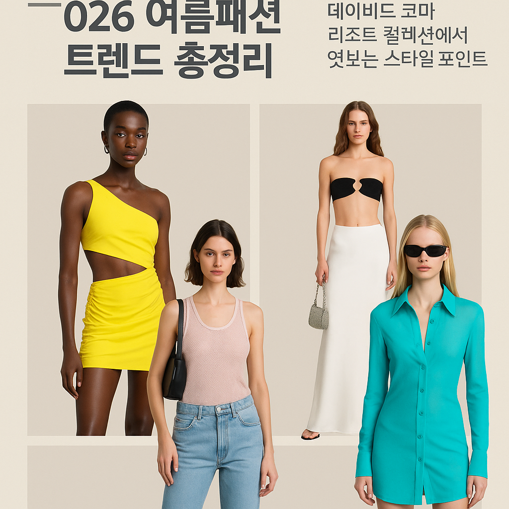 2026 여름패션 트렌드 총정리! 데이비드 코마 리조트 컬렉션에서 엿보는 스타일 포인트 – 스멜루의 스멜로그