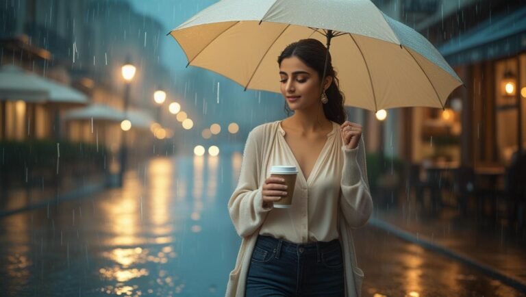 ‘우산과 함께한 반짝이는 작은 순간들✨🌧️’
