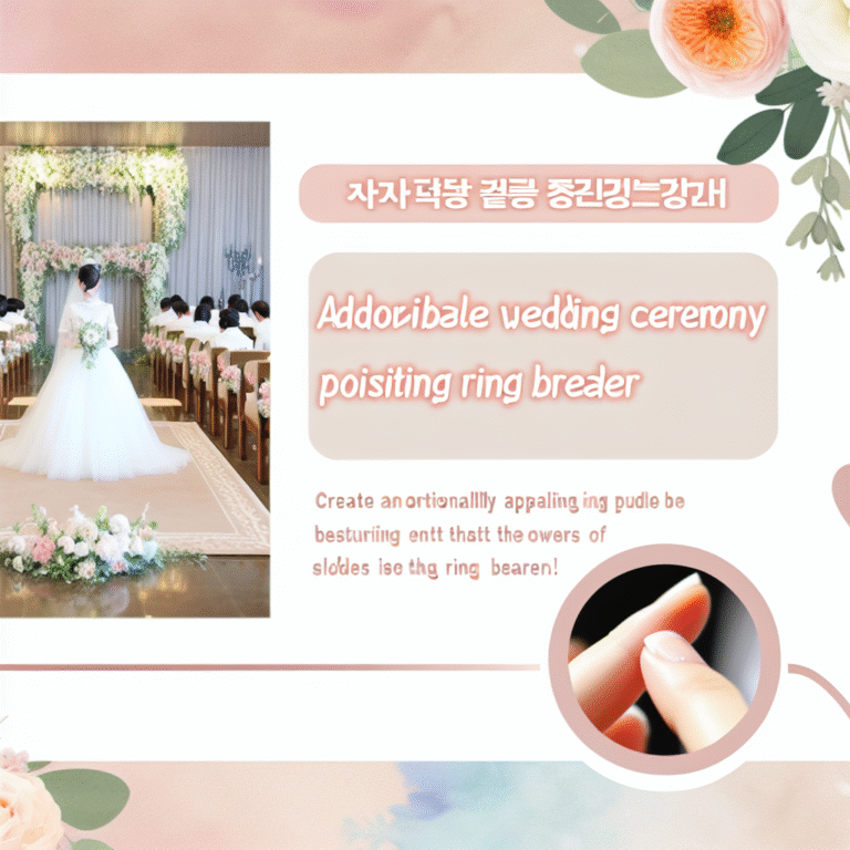 세상에서 제일 귀여운 결혼식 포지션! 링 베어러 완벽 가이드
