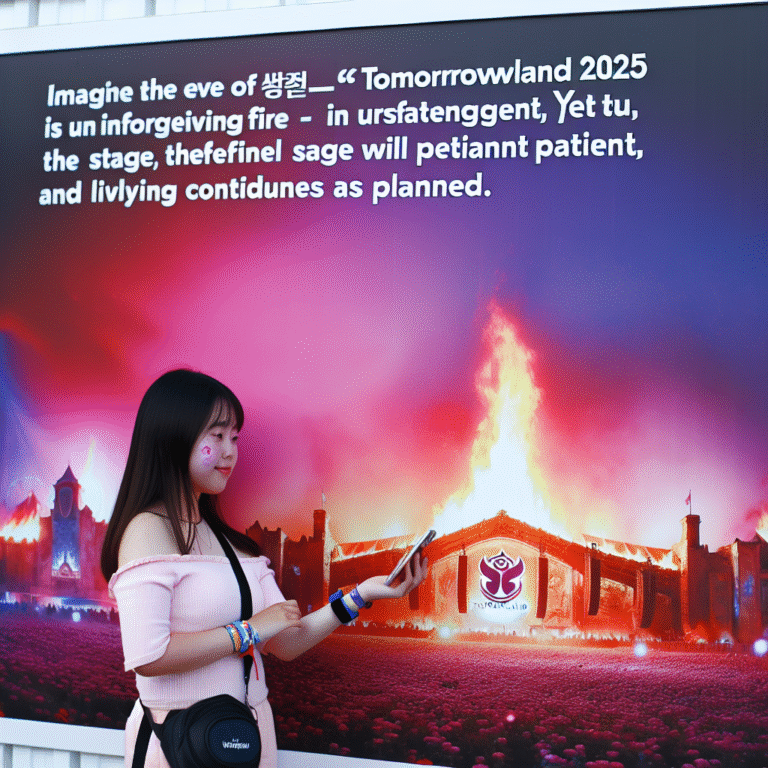 토모로우랜드 2025 개막 직전 메인 스테이지 화재…페스티벌은 예정대로 진행!