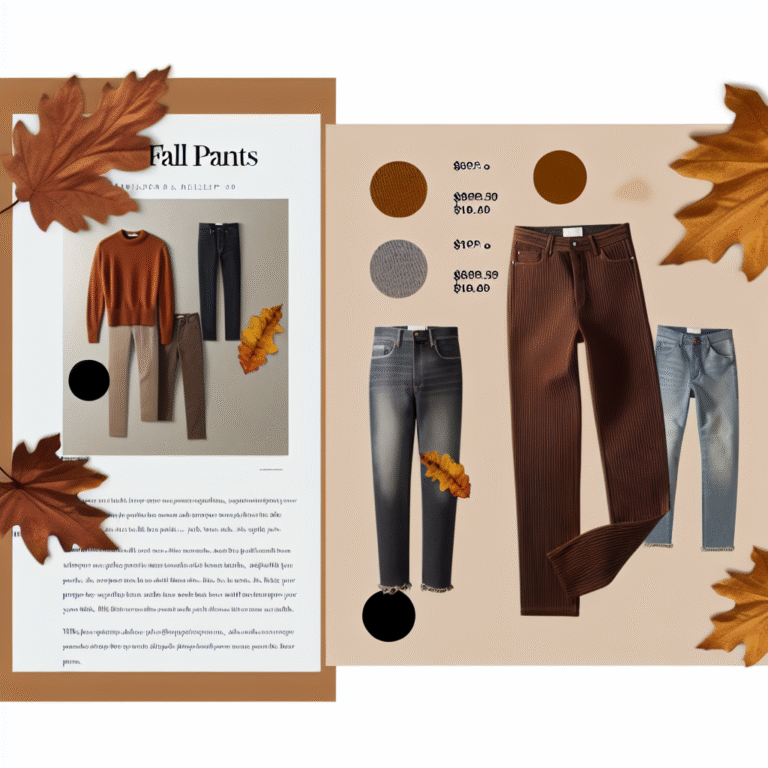 남성을 위한 가을 바지 세트 추천! 가격부터 디자인까지 챙겨봐 🍂✨