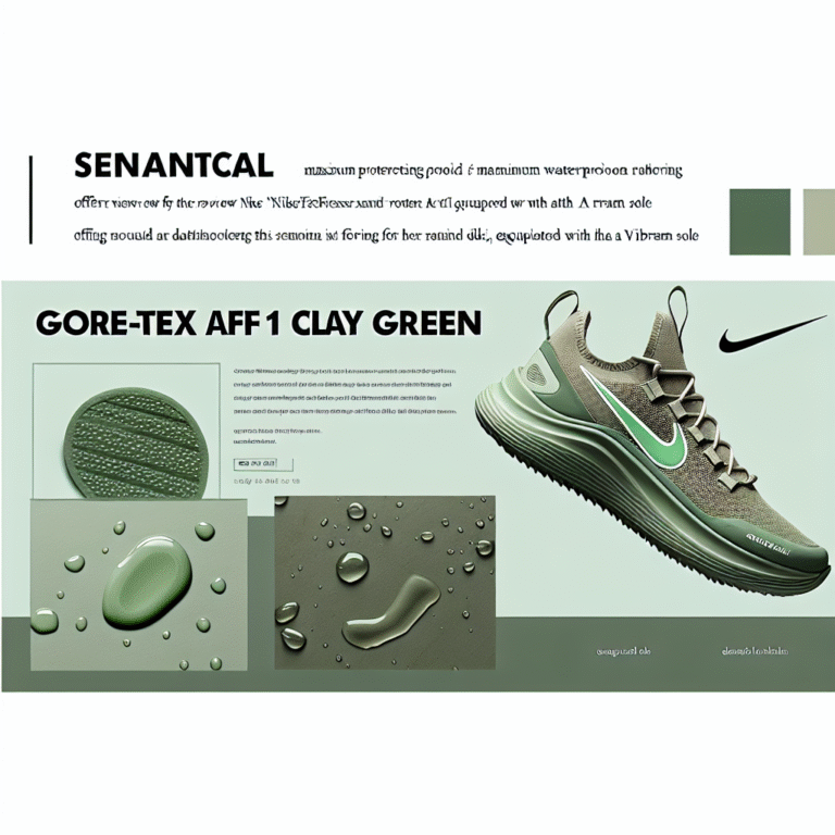 비 오는 날 최강 방수! 나이키 고어텍스 AF1 ‘Clay Green’ 리뷰 (비브람 솔 장착)