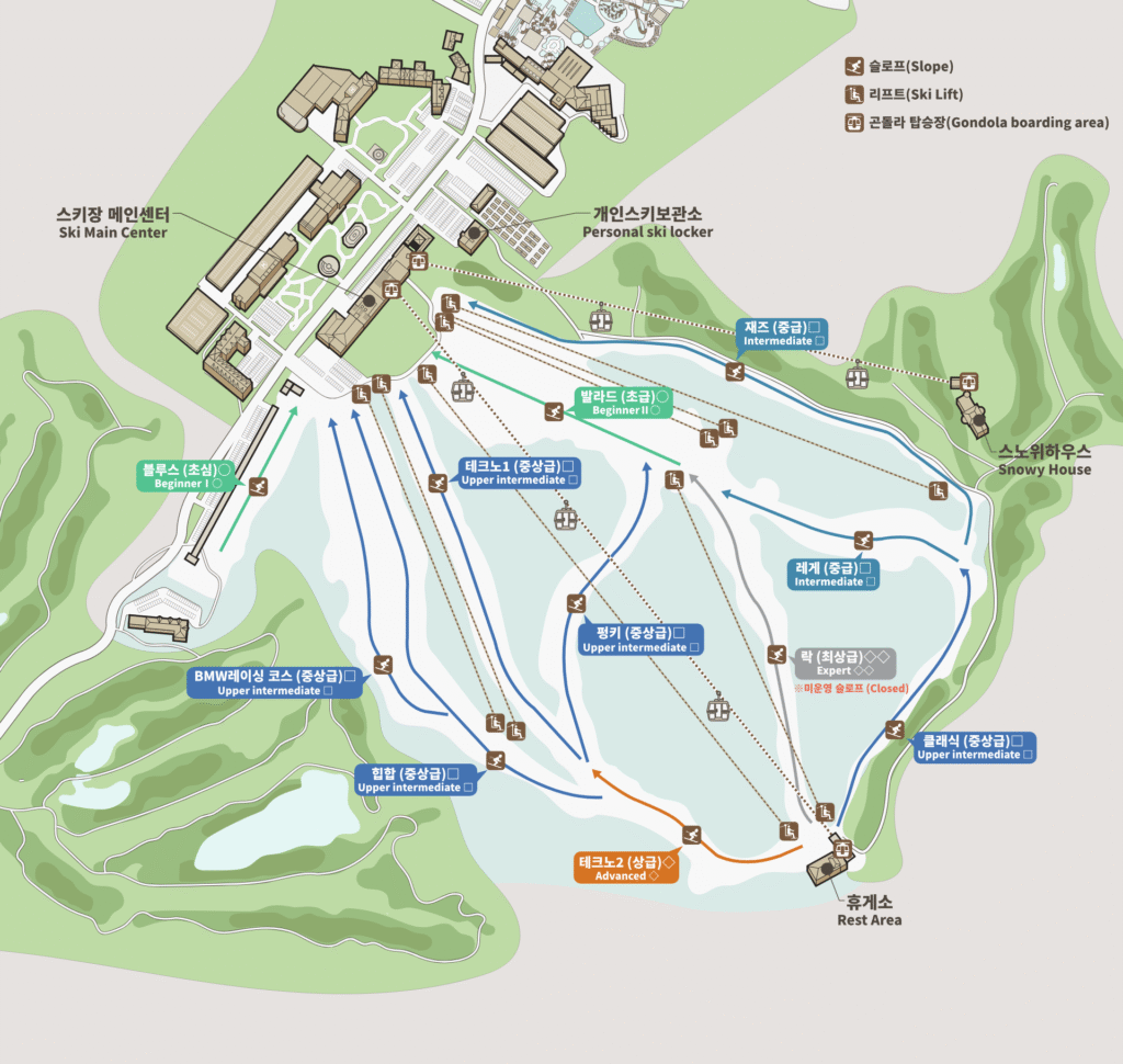 비발디 리조트 레이아웃