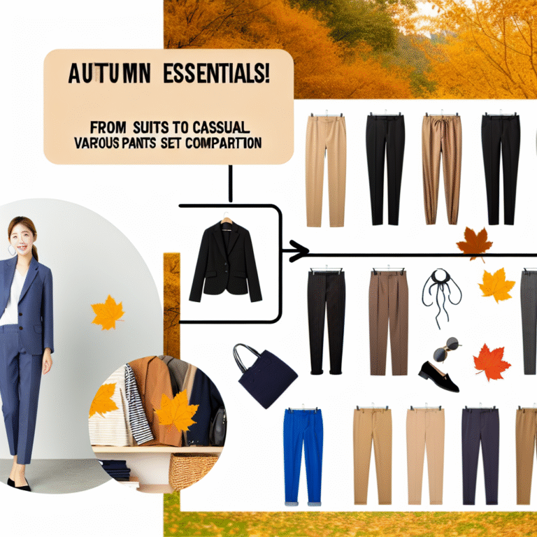 가을 필수템! 정장은 물론 캐주얼까지, 다양한 바지 세트 비교