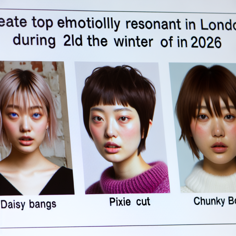 2026 겨울 런던에서 유행하는 헤어스타일 베스트 3 (데이지뱅·픽시컷·청키보브)