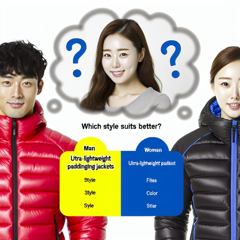 초경량 남성용과 여성용 패딩 비교: 어떤 스타일이 더 어울릴까?