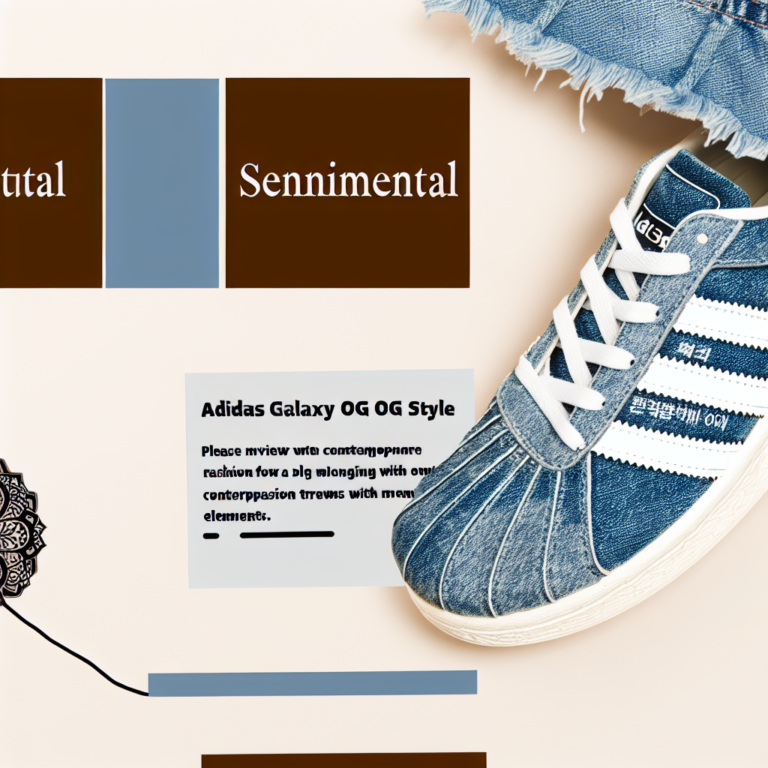 “아디다스 갤럭시 OG 스니커 리뷰: 데님 스타일의 새로운 탐험”
