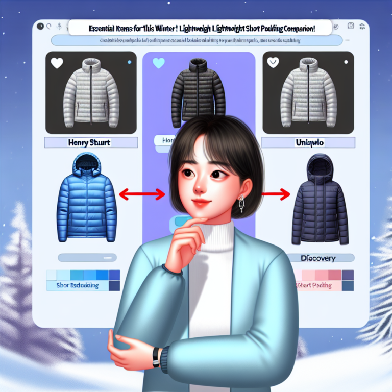 올겨울 필수템! 경량 숏패딩 비교【헨리스튜어트 vs 유니클로 vs 디스커버리