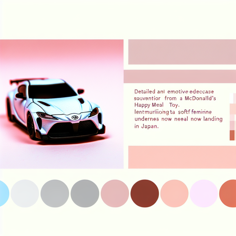 “토요타 GR GT3 다이캐스트 장난감, 맥도날드 해피밀로 일본 상륙!”