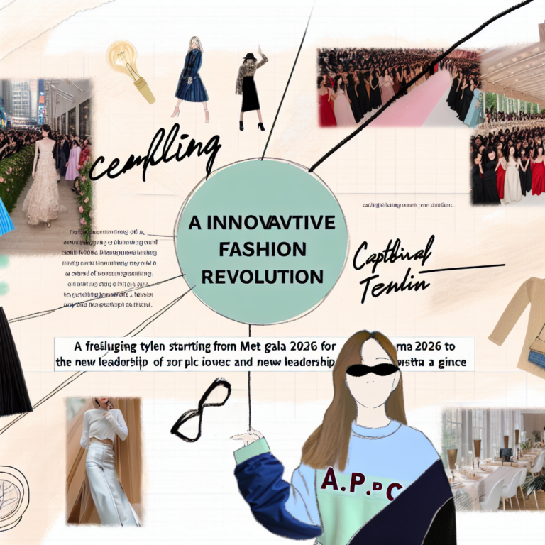 “패션계 혁신! Met Gala 2026부터 A.P.C.의 새로운 리더십까지 최신 트렌드 한눈에”